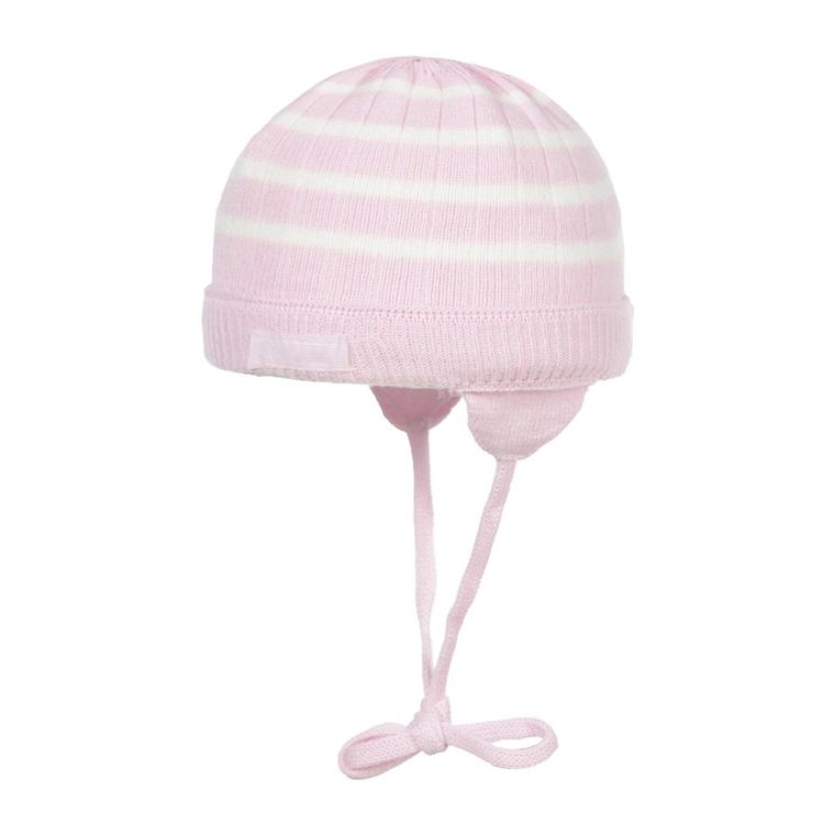 Czapka dziewczęca, wiązana, różowa, Döll