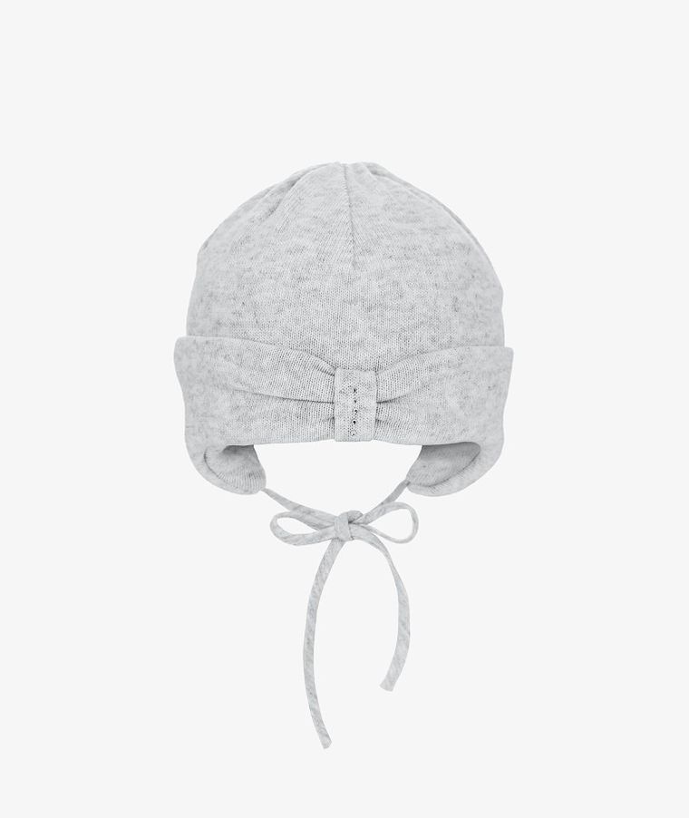 Czapka dziewczęca, wiązana szara, Iltom