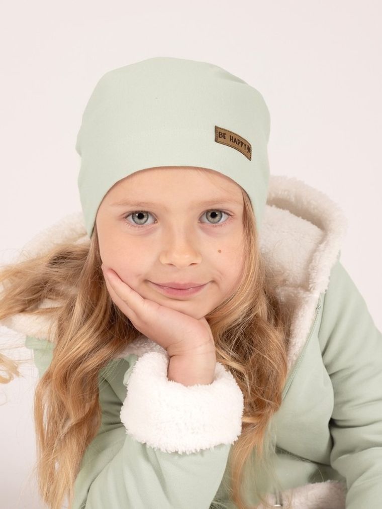 Czapka dziewczęca, zielona, Nicol