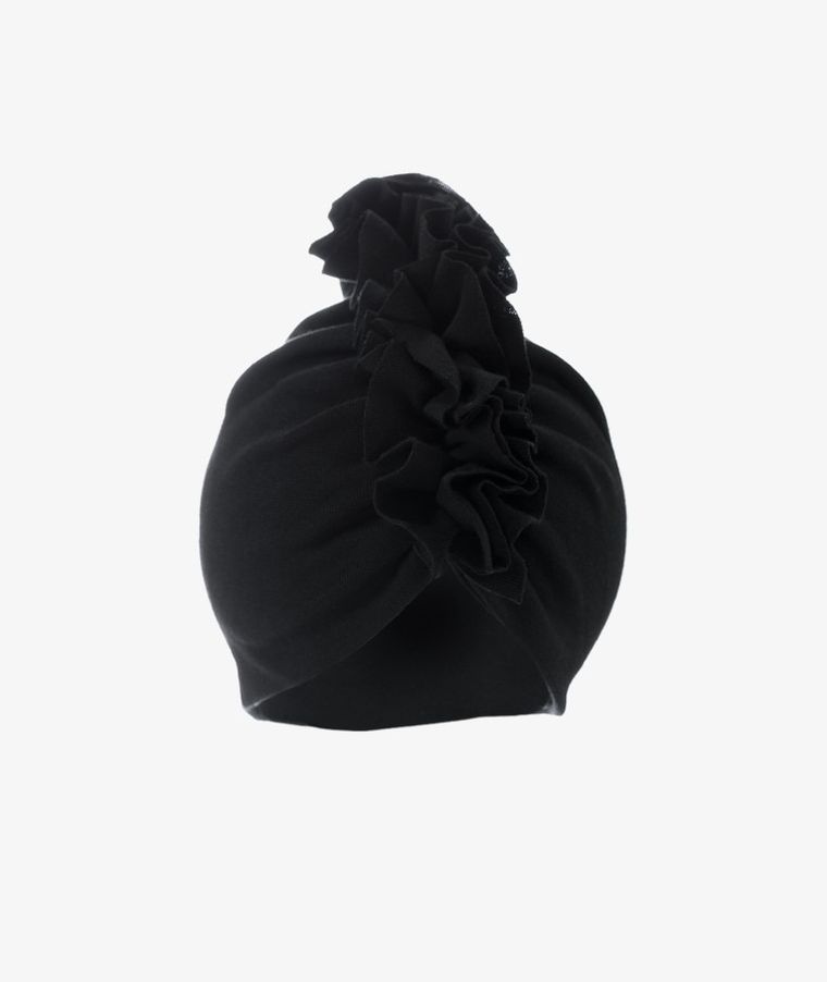 Czapka kakadu dziewczęca, czarna, Iltom