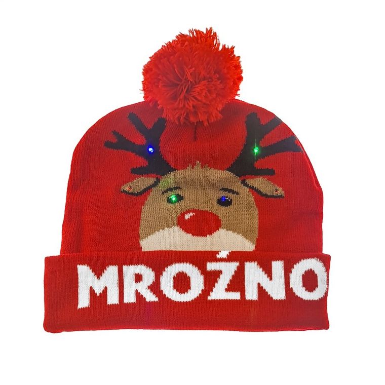 Czapka LED, mroźno
