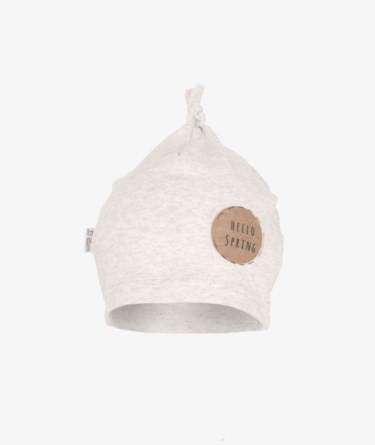 Czapka niemowlęca, beżowa, Hello Spring, Iltom