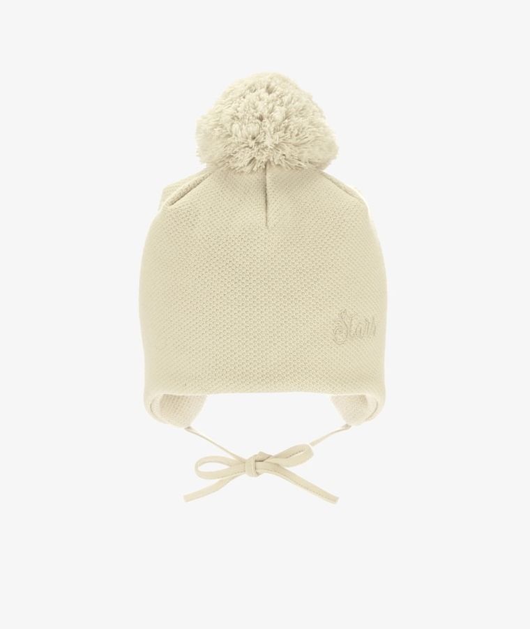 Czapka niemowlęca, beżowa, Iltom