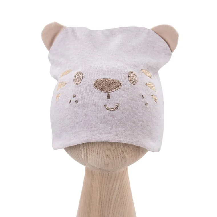 Czapka niemowlęca, beżowa, tygrys, Eevi