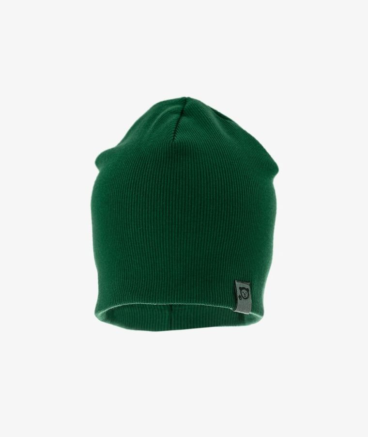 Czapka niemowlęca, ciemnozielona, prążki, Iltom