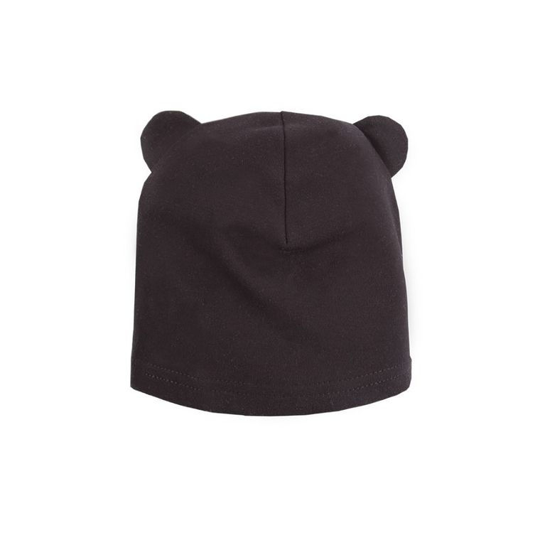 Czapka niemowlęca, czarna, uszka, Eevi