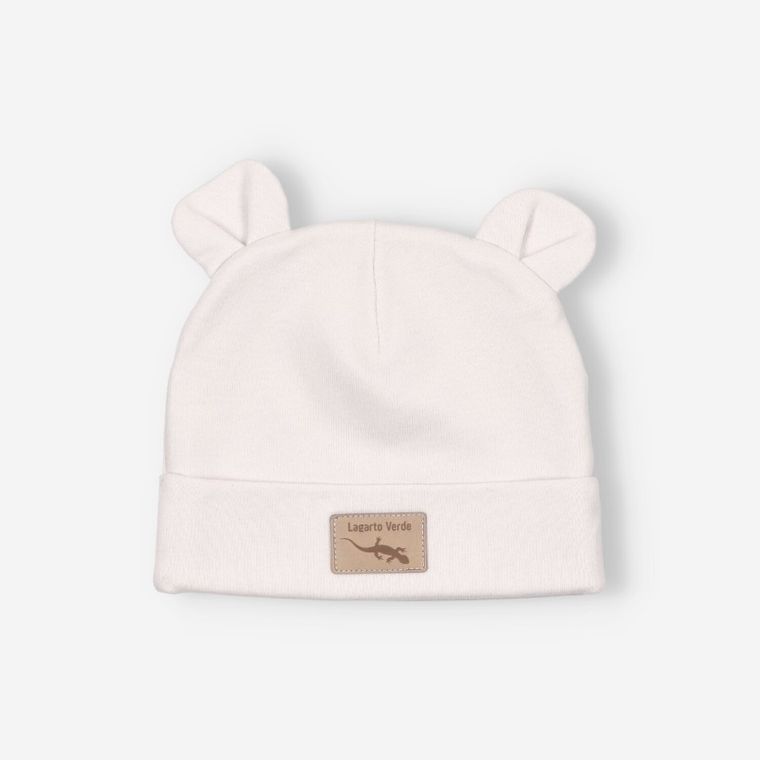 Czapka niemowlęca, ecru, Lagarto Verde