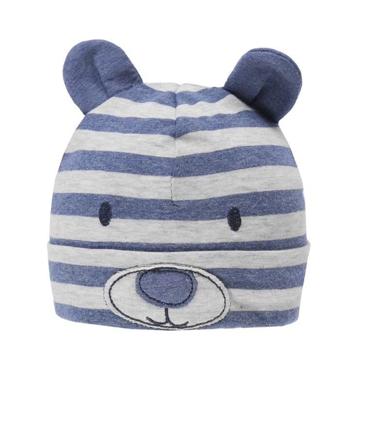 Czapka niemowlęca, niebiesko-szara, Döll