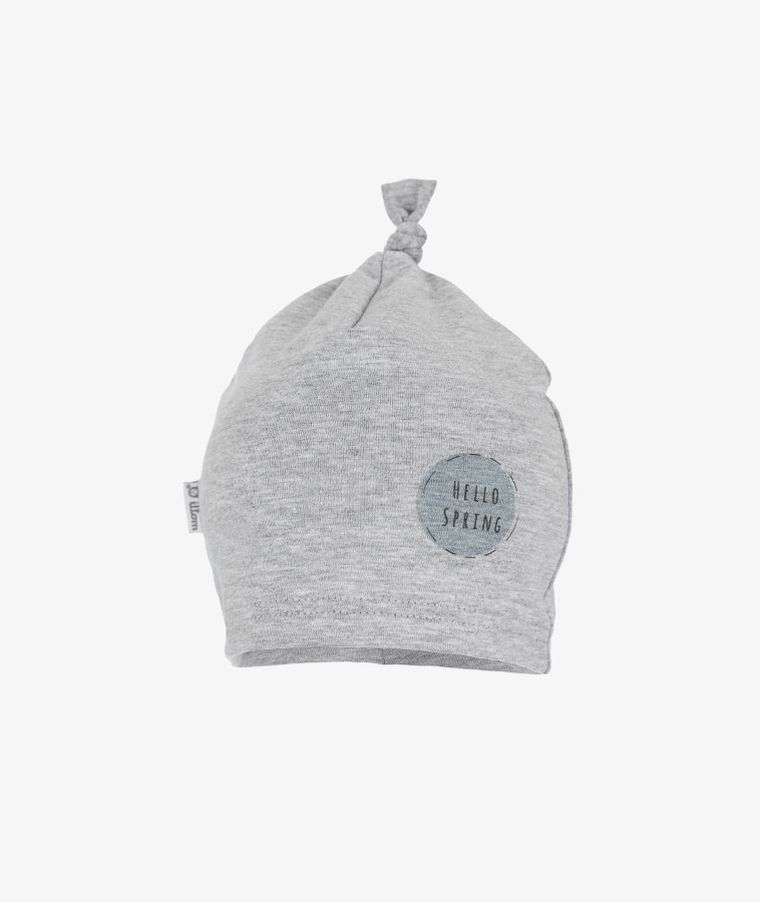 Czapka niemowlęca, szara, Hello Spring, Iltom
