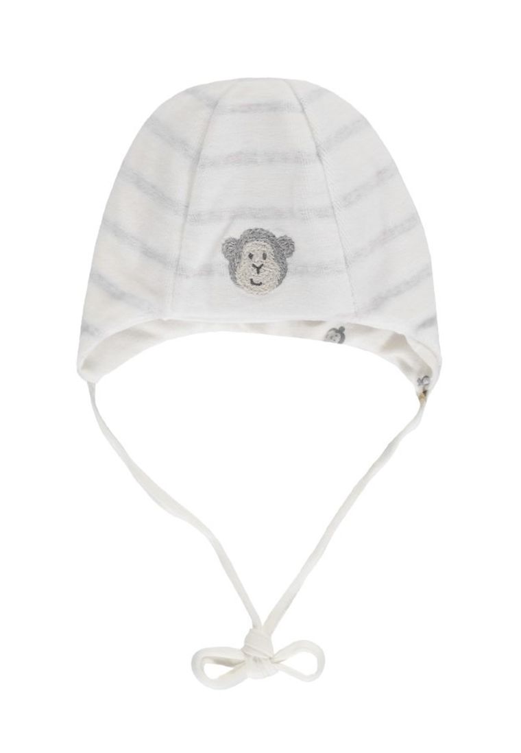 Czapka niemowlęca, szara, paski, Bellybutton