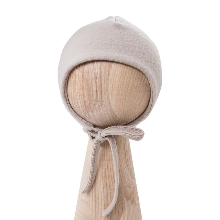 Czapka niemowlęca, wełniana, beżowa, Eevi