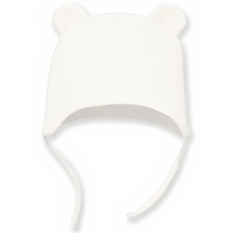 Czapka niemowlęca, wiązana, ecru, Pinokio