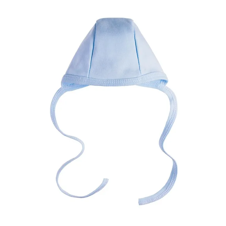 Czapka niemowlęca, wiązana, jasnoniebieska, Eevi