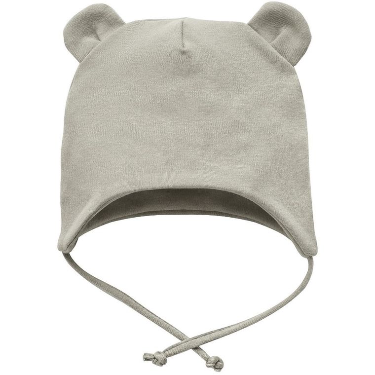 Czapka niemowlęca, wiązana, szara, Pinokio