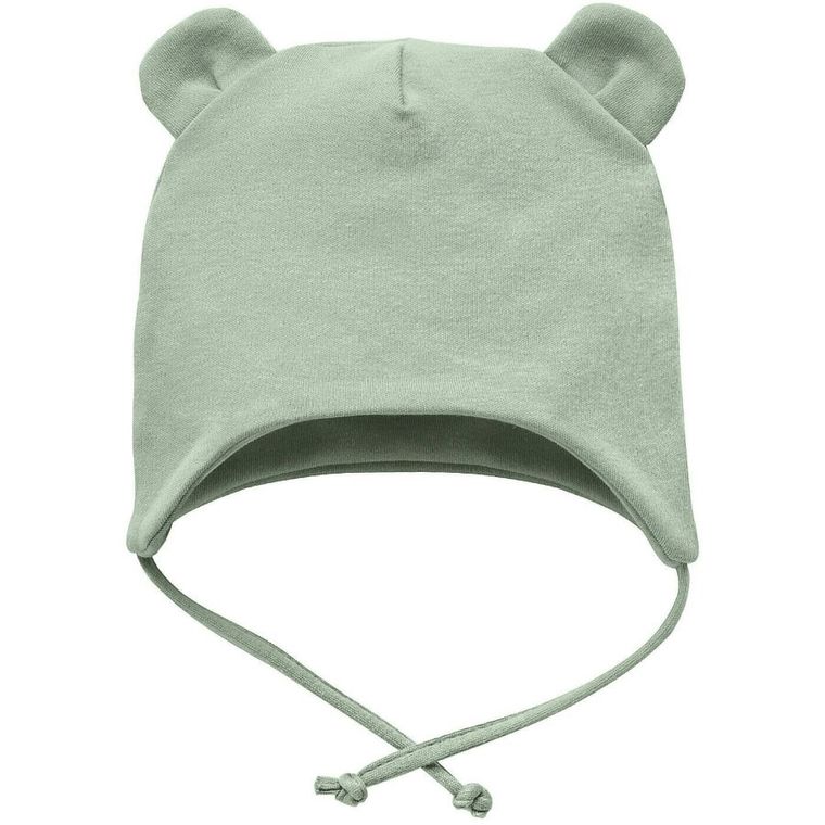Czapka niemowlęca, wiązana, zielona, Pinokio