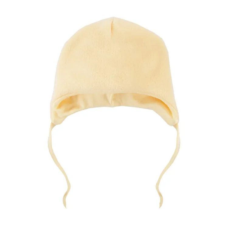 Czapka niemowlęca, wiązana, żółta, Eevi