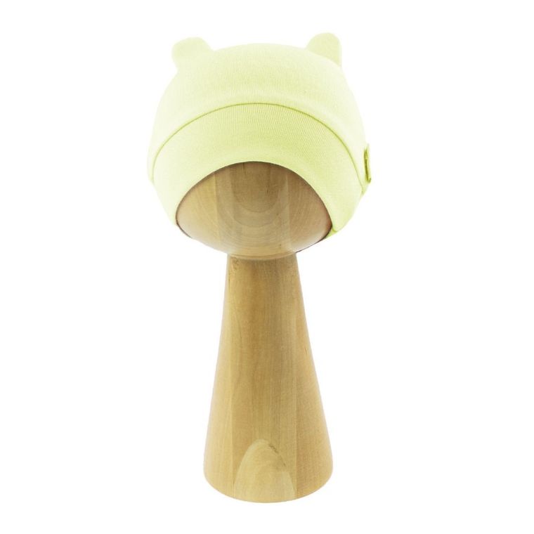 Czapka niemowlęca z uszkami, żółta, Nicol