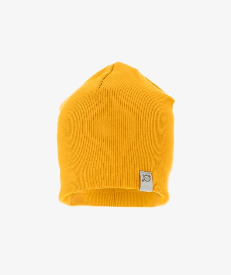 Czapka niemowlęca, żółta, prążki, Iltom