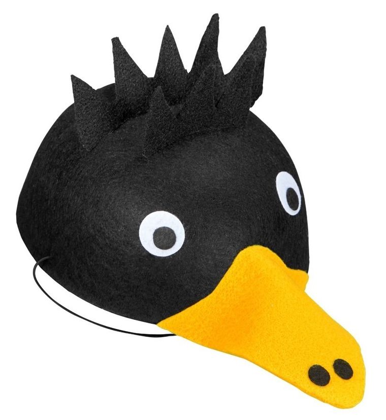 Czapka, ptak, czarna