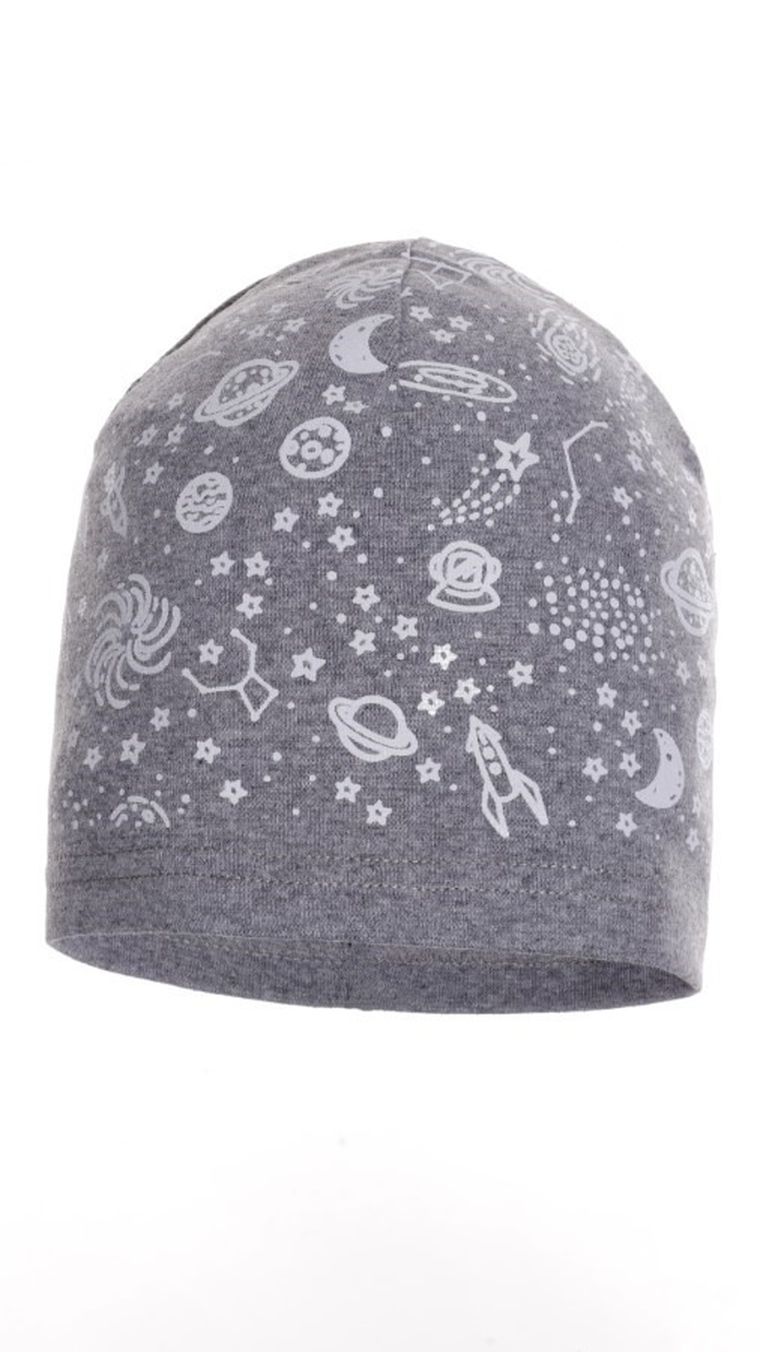 Czapka wiosenna chłopięca, ciemnoszara, Ambra