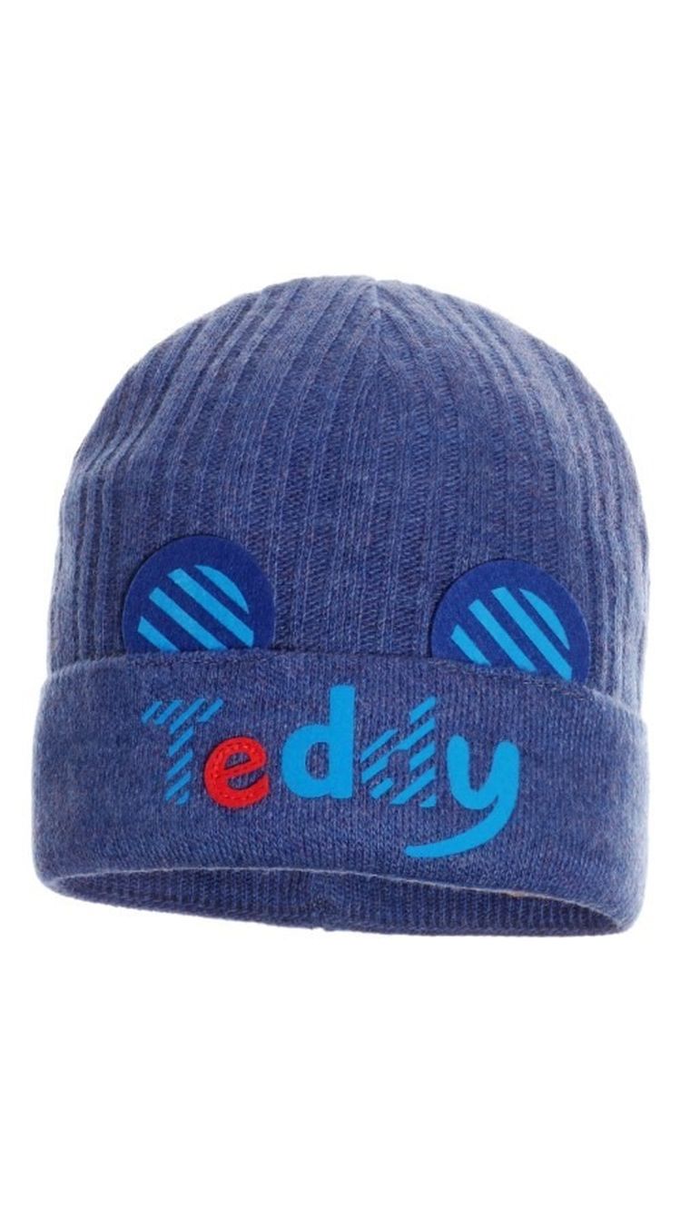 Czapka wiosenna chłopięca, granatowa, Ambra