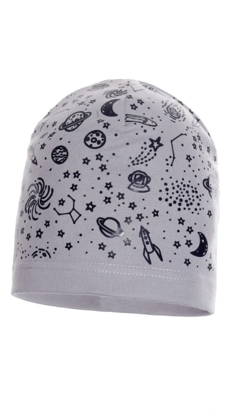 Czapka wiosenna chłopięca, jasnoszara, Ambra