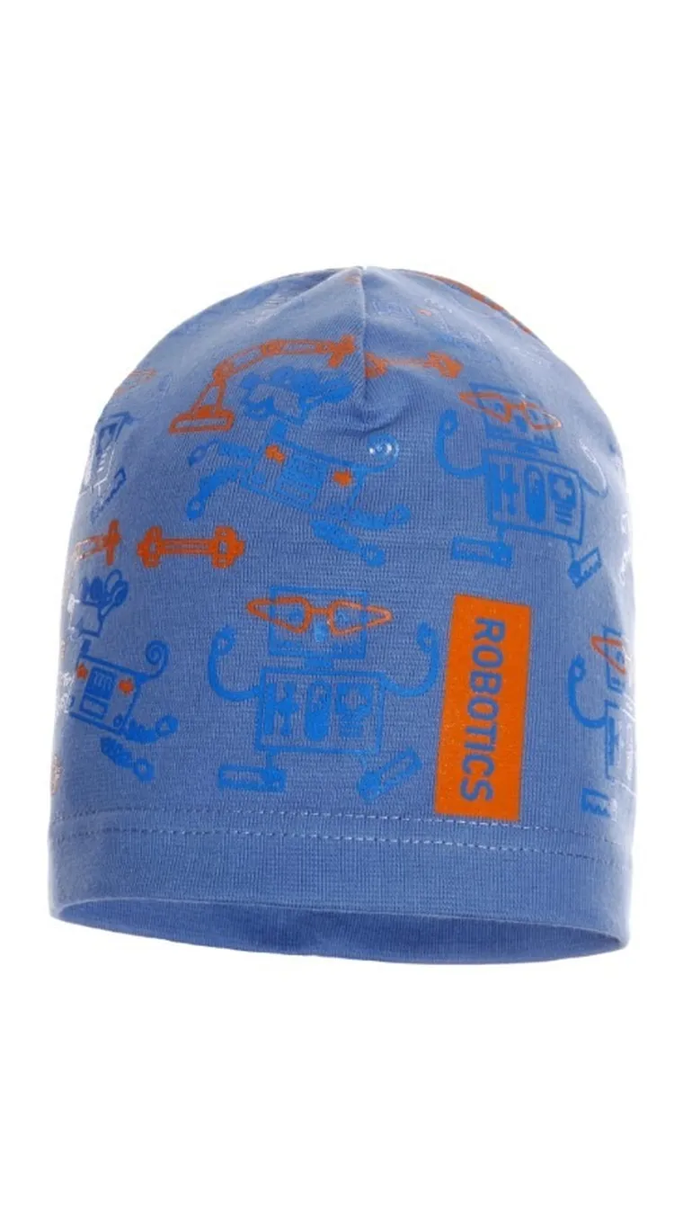 Czapka wiosenna chłopięca, niebieska, Ambra