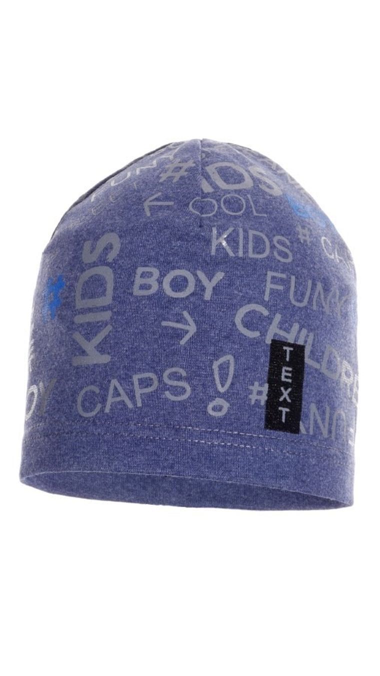 Czapka wiosenna chłopięca, niebieska, Ambra