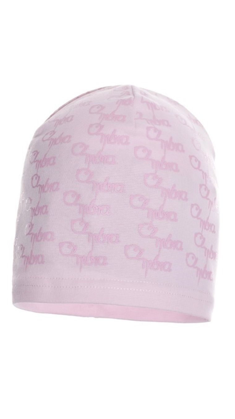 Czapka wiosenna dziewczęca, jasnoróżowa, Ambra