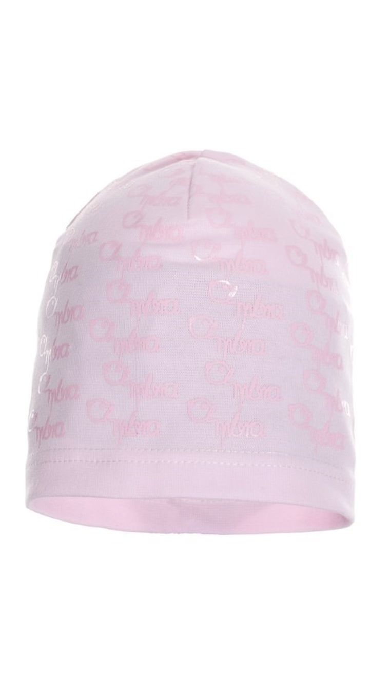 Czapka wiosenna dziewczęca, jasnoróżowa, Ambra