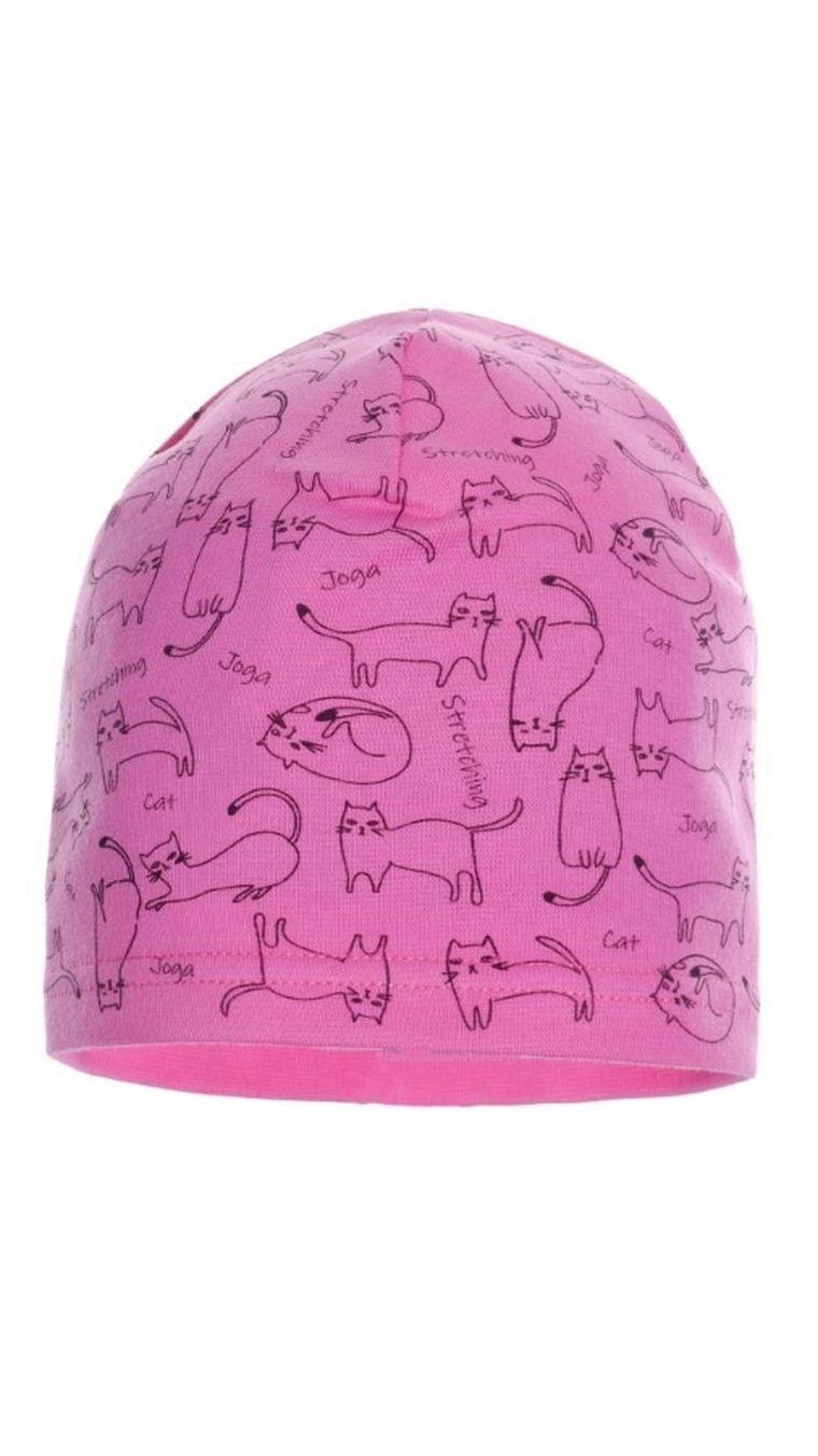 Czapka wiosenna dziewczęca, różowa, Ambra