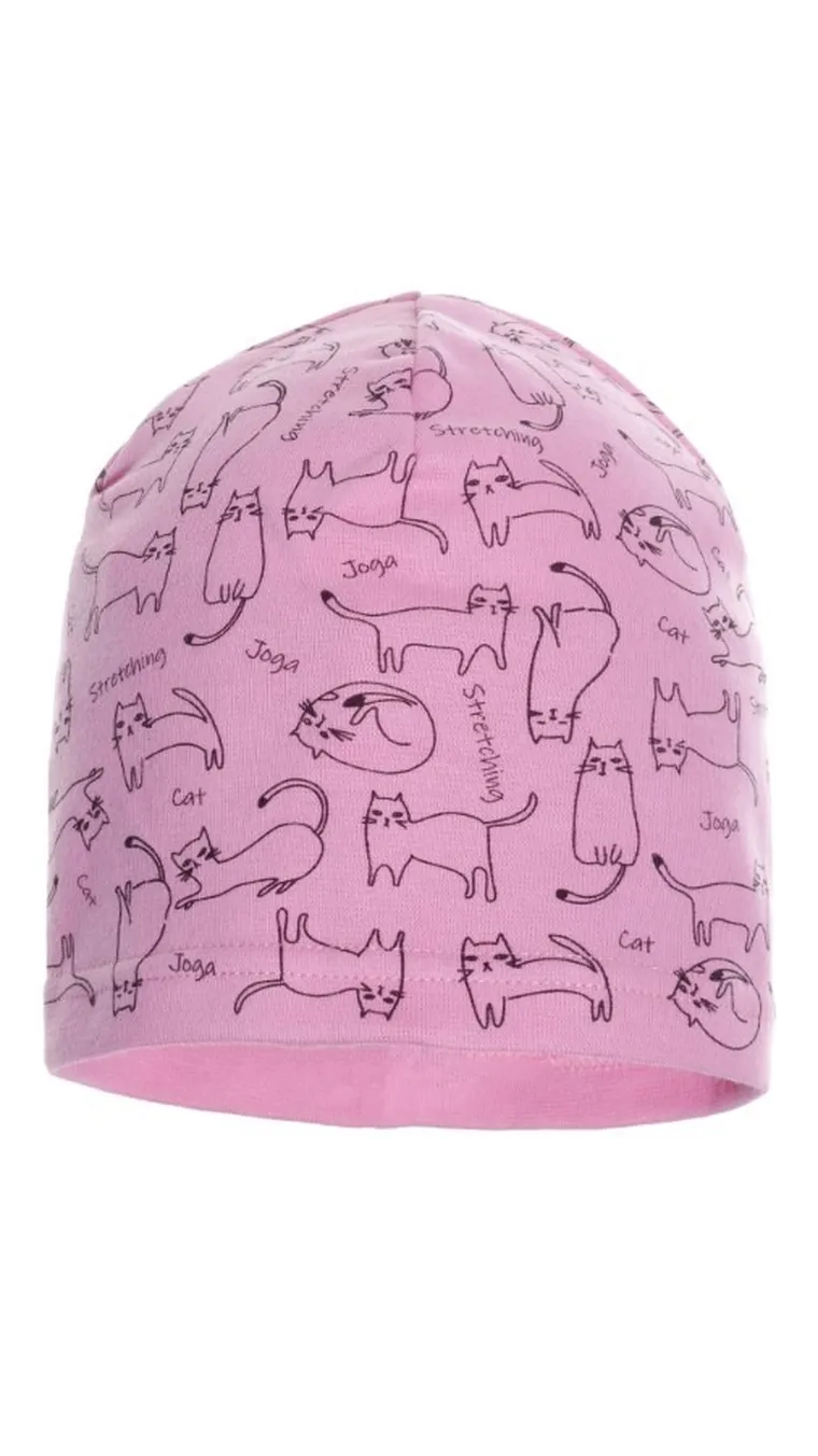 Czapka wiosenna dziewczęca, różowa, Ambra