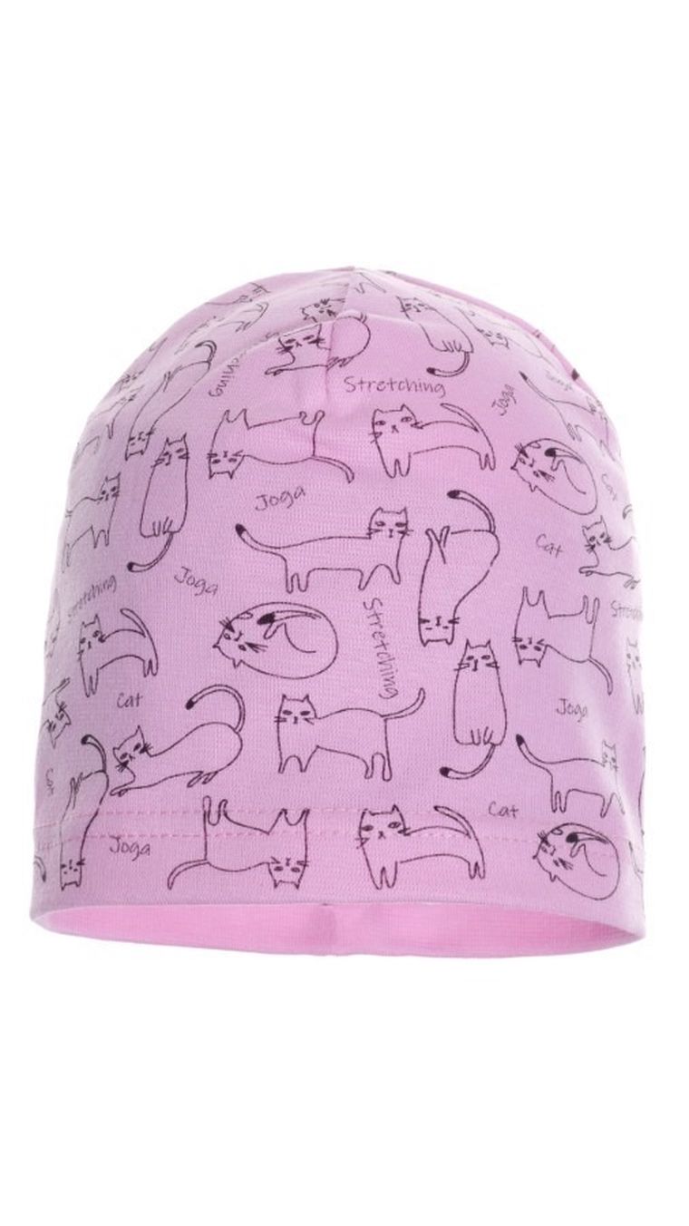 Czapka wiosenna dziewczęca, różowa, Ambra