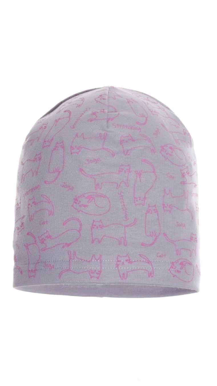 Czapka wiosenna dziewczęca, szara, Ambra