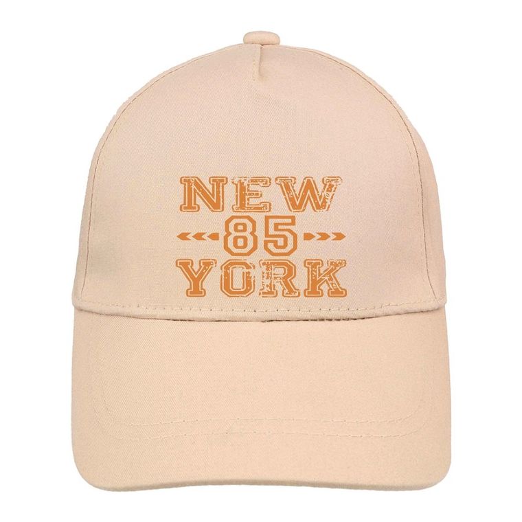 Czapka z daszkiem chłopięca, beżowa, Ambra