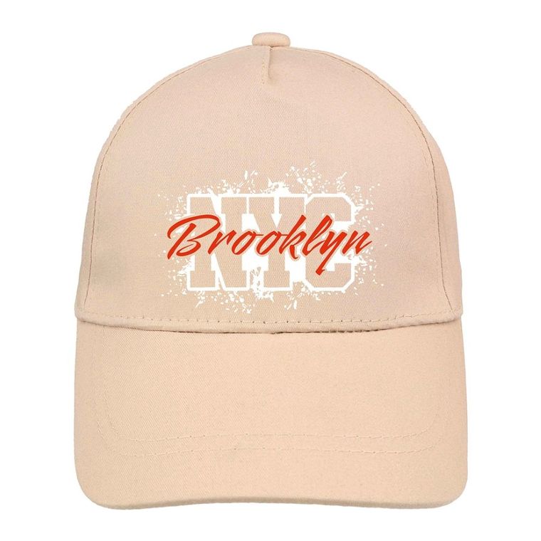 Czapka z daszkiem chłopięca, beżowa, Ambra