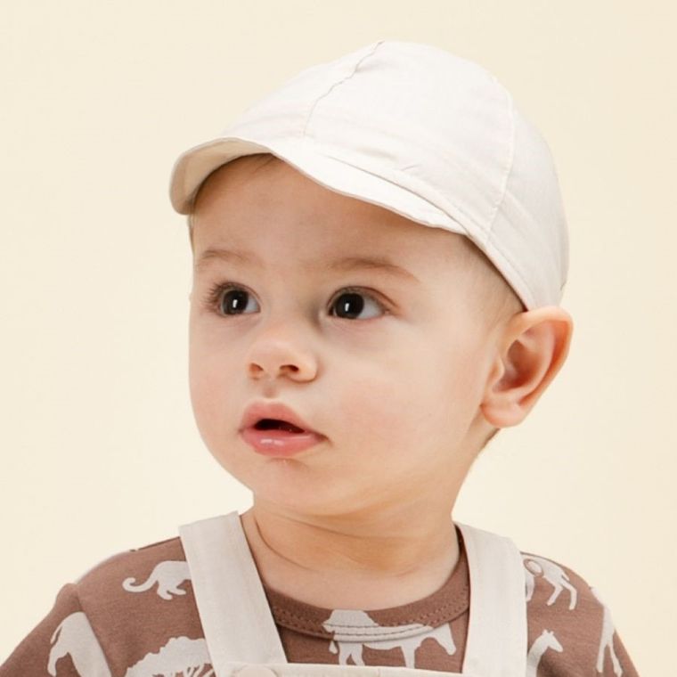 Czapka z daszkiem chłopięca, beżowa, Pinokio