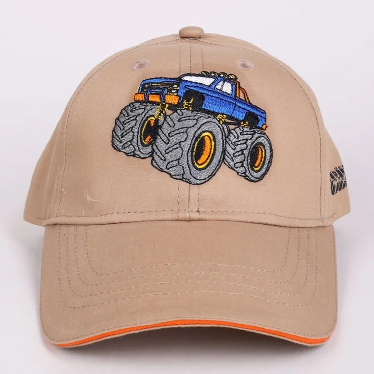 Czapka z daszkiem chłopięca, beżowa, Yoclub