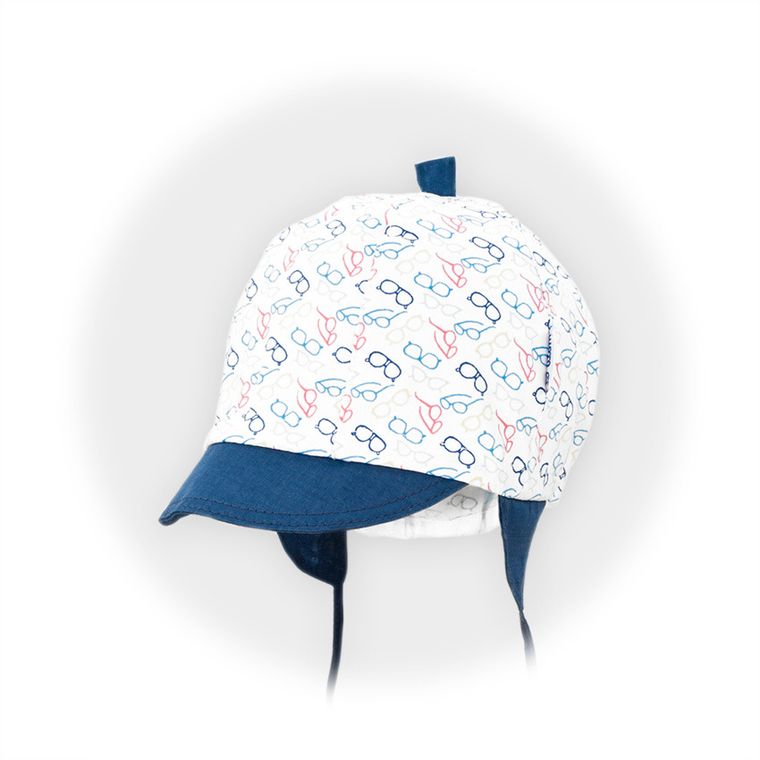 Czapka z daszkiem chłopięca, biała, Iltom