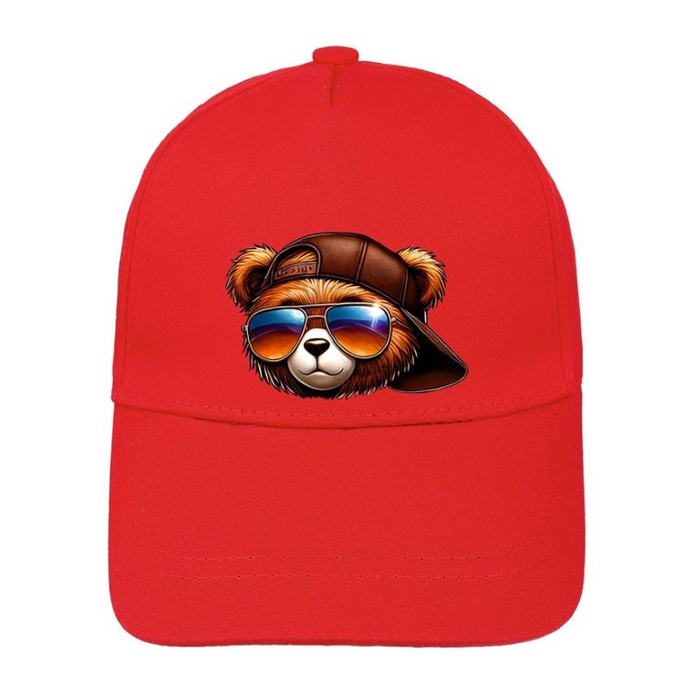 Czapka z daszkiem chłopięca, czerwona, Ambra