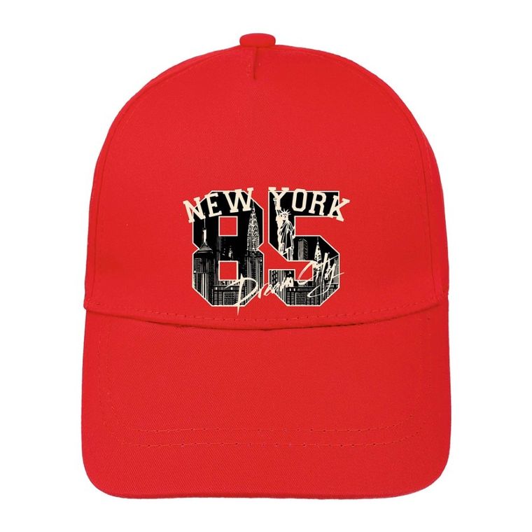 Czapka z daszkiem chłopięca, czerwona, Ambra