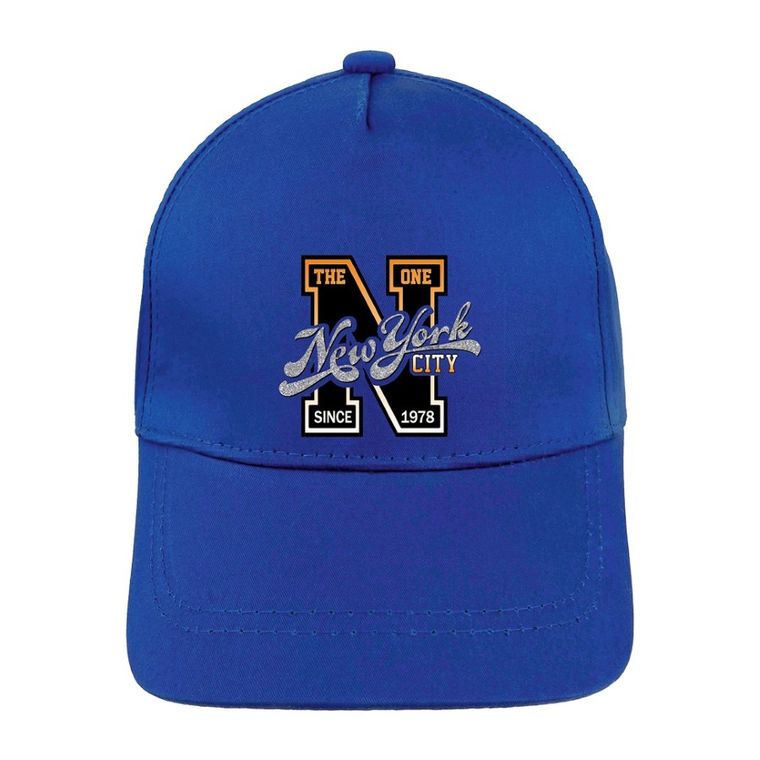 Czapka z daszkiem chłopięca, granatowa, Ambra