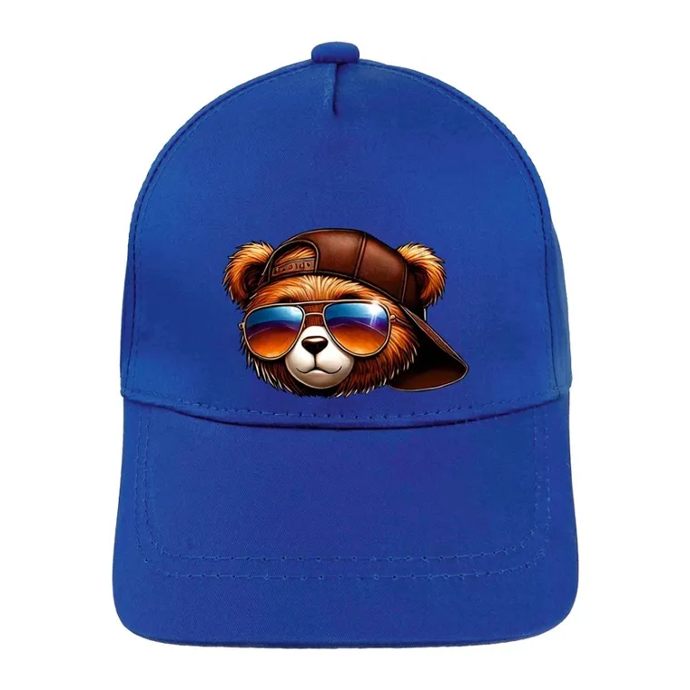 Czapka z daszkiem chłopięca, granatowa, Ambra