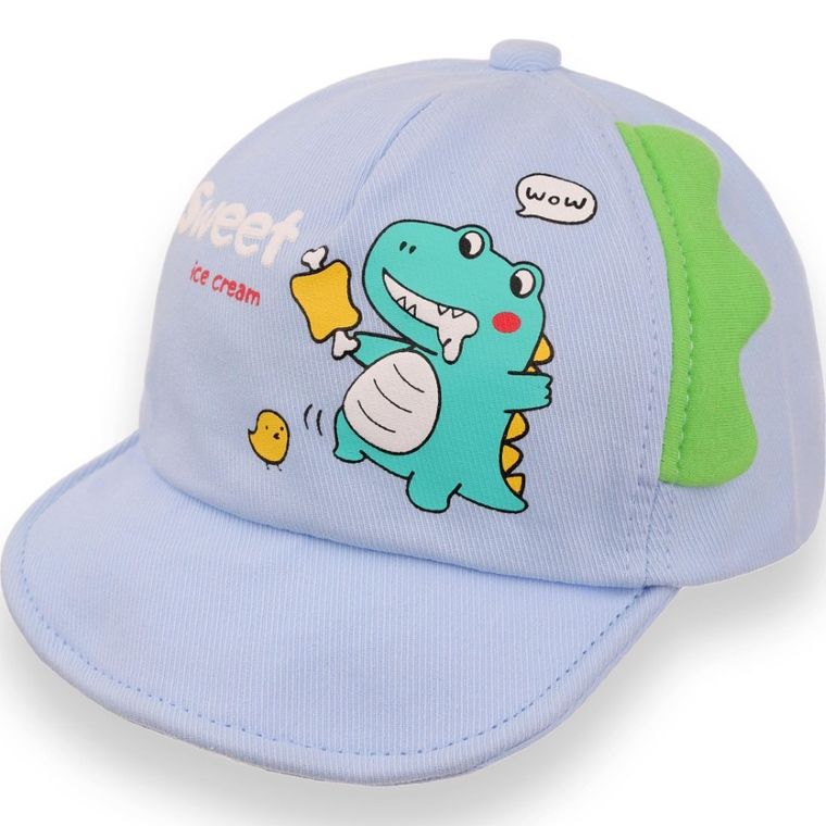 Czapka z daszkiem chłopięca, niebieska, Ambra