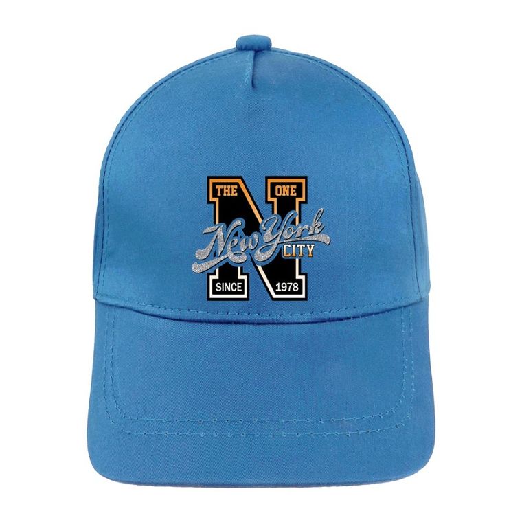 Czapka z daszkiem chłopięca, niebieska, Ambra