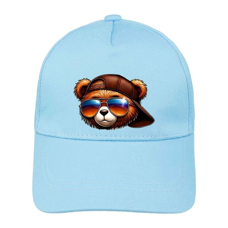 Czapka z daszkiem chłopięca, niebieska, Ambra