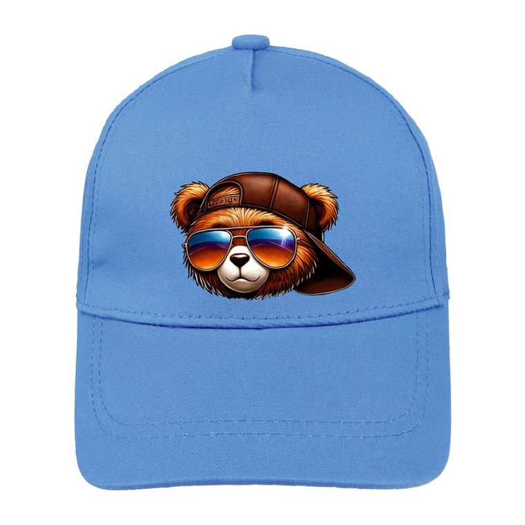 Czapka z daszkiem chłopięca, niebieska, Ambra