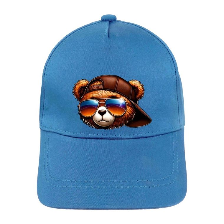 Czapka z daszkiem chłopięca, niebieska, Ambra