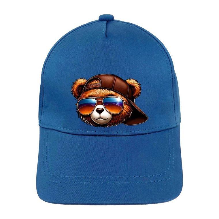 Czapka z daszkiem chłopięca, niebieska, Ambra