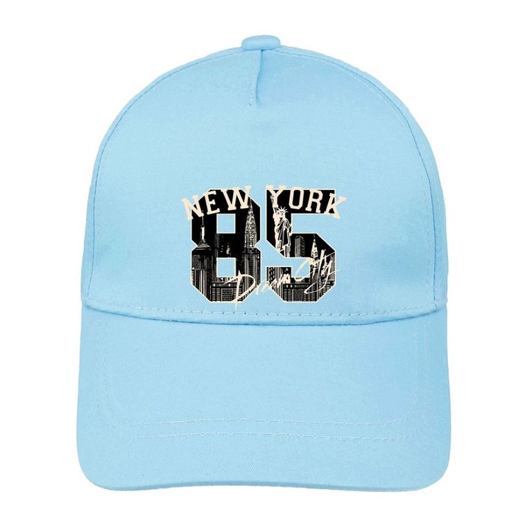 Czapka z daszkiem chłopięca, niebieska, Ambra